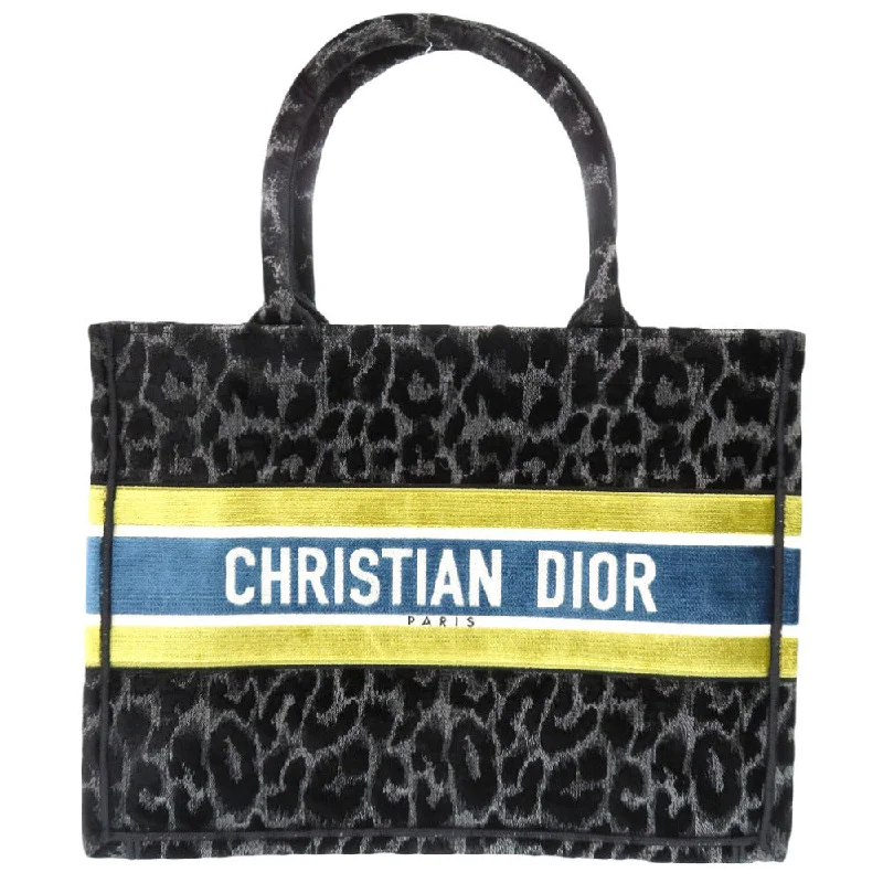 Christian Dior bags with embossed logo -Christian Dior Tote Bag Velor black Book Tote Medium