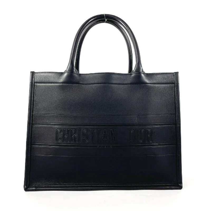 Christian Dior luxury bags with sleek finishes -Dior Leather Book Tote Medium Bag Black