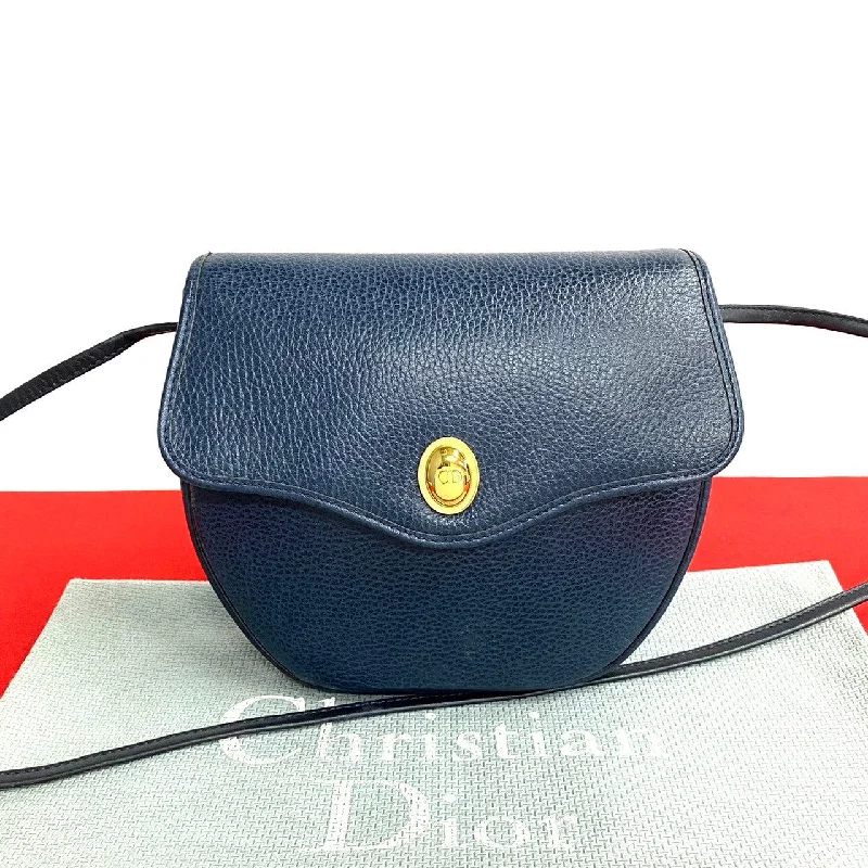 Christian Dior luxury bags with elegant details -Dior Shoulder Bag leather Navy