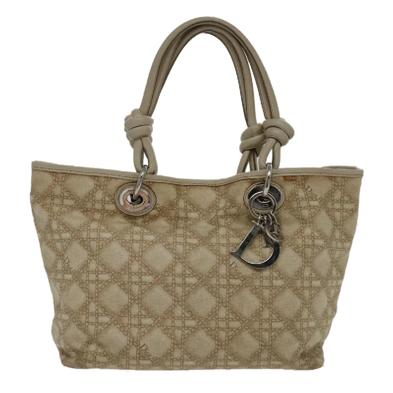 Christian Dior luxury bags with sophisticated charm -Dior Cannage Lady  Canvas Tote Bag (Pre-Owned)