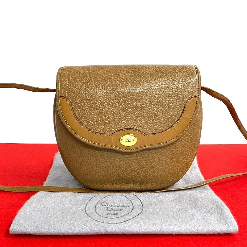 Christian Dior handbags for evening wear -Dior Shoulder Bag leather Brown