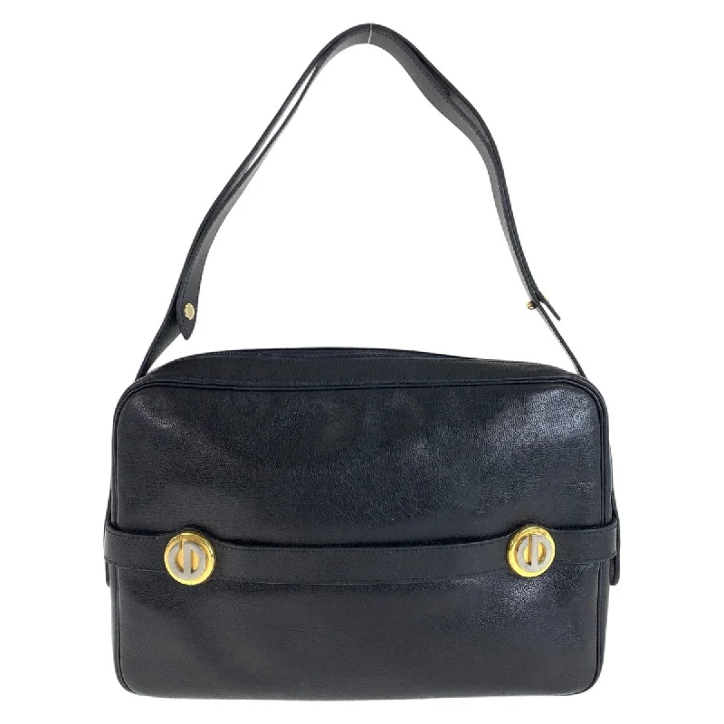 Christian Dior handbags with creative embellishments -Dior Black Leather Shoulder Bag