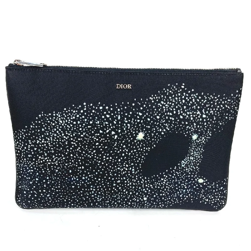 Christian Dior bags with distinctive features -Dior Clutch bag Nylon black Pouch Kenny Scharf collaboration