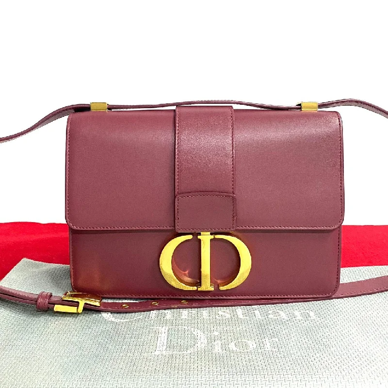 Christian Dior bags with exclusive prints -Dior Shoulder Bag leather wine-red 30 Montaigne