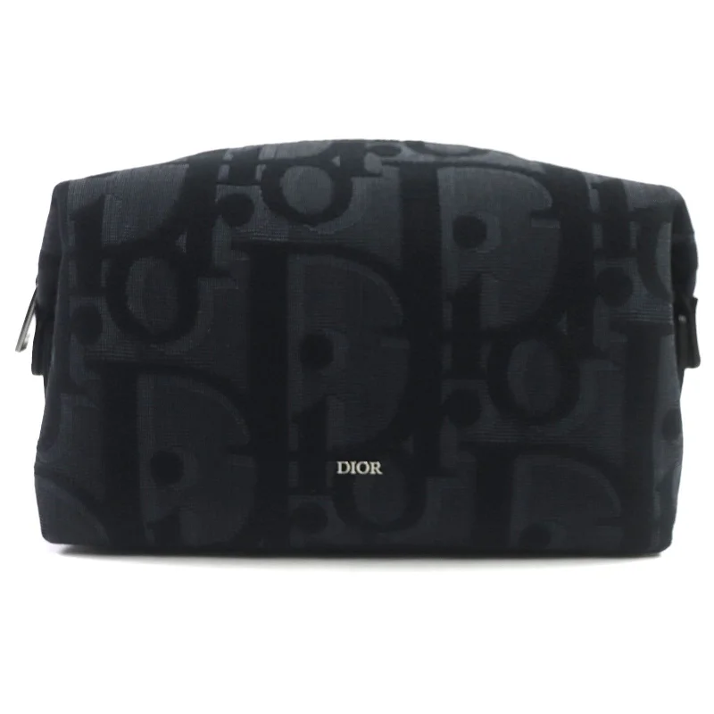 Christian Dior handbags with artistic touches -Dior Oblique Jacquard Pouch Clutch Bag