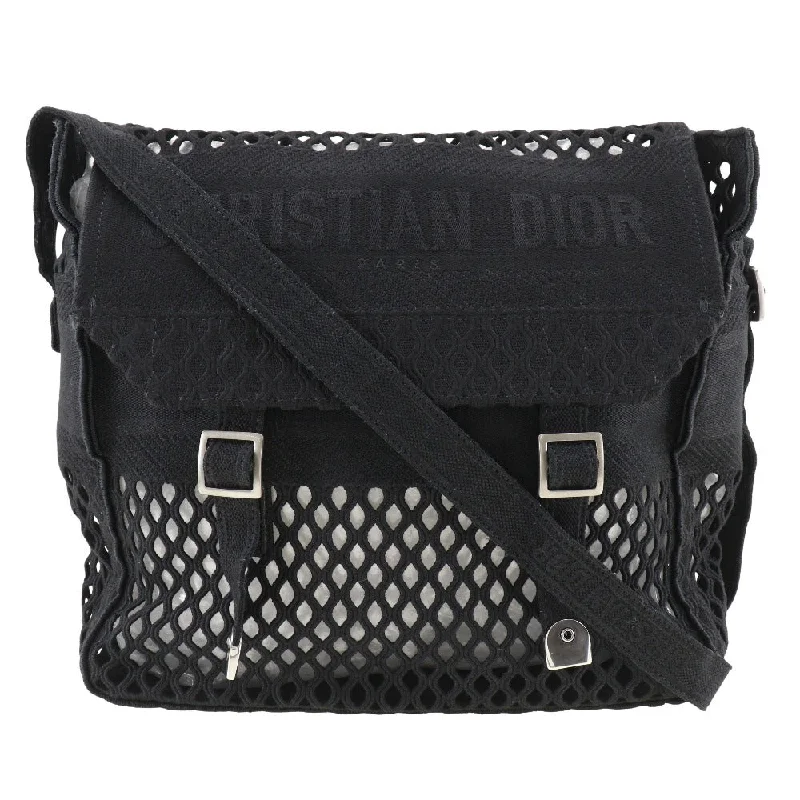 Christian Dior handbags with high-quality materials -Christian Dior Shoulder Bag canvas black mesh Messenger