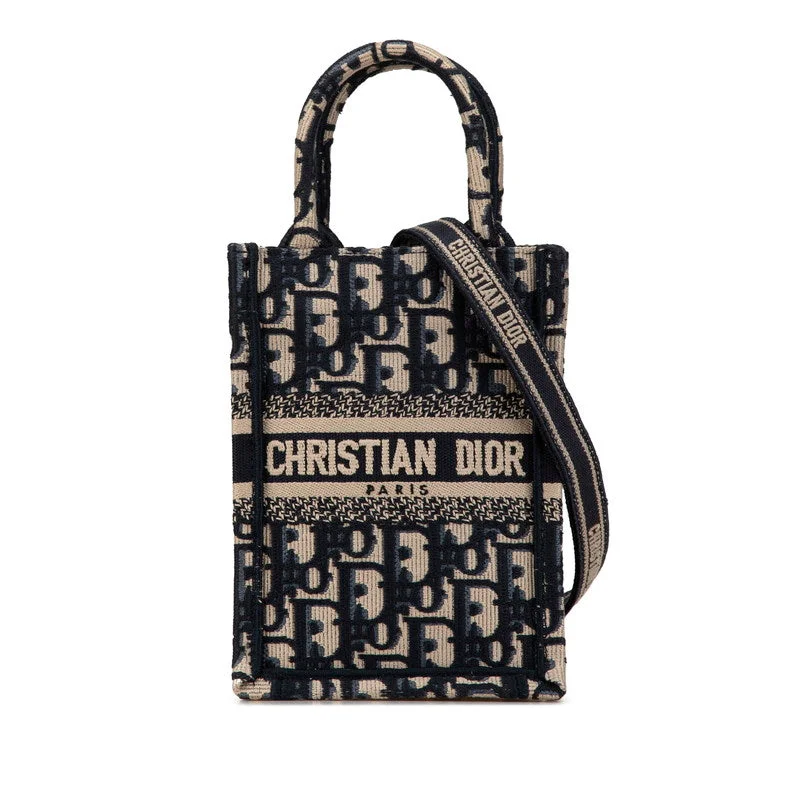 Christian Dior handbags with premium leather accents -Dior Oblique Vertical Book Tote Mini Bag