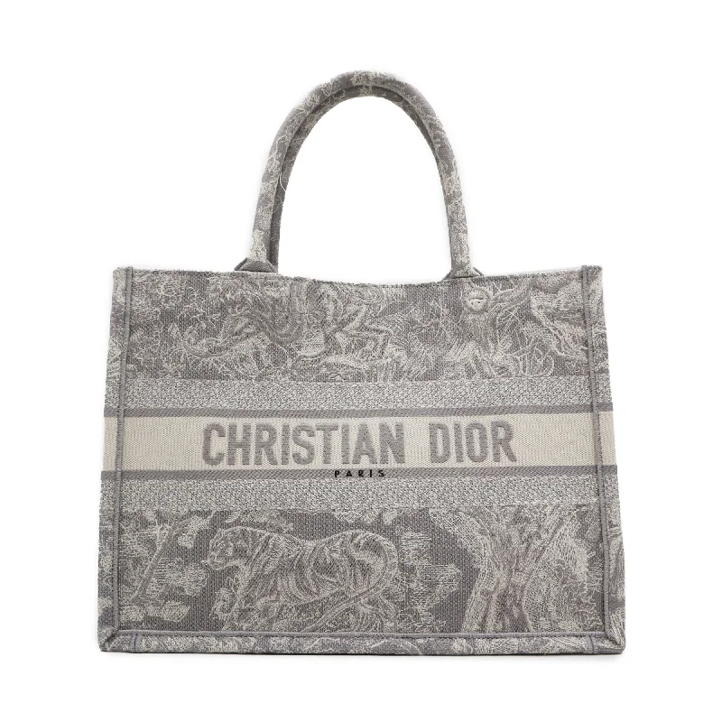 Christian Dior bags with luxurious hardware -Dior Toile De Jouy Reverse Embroidery Medium Book Tote