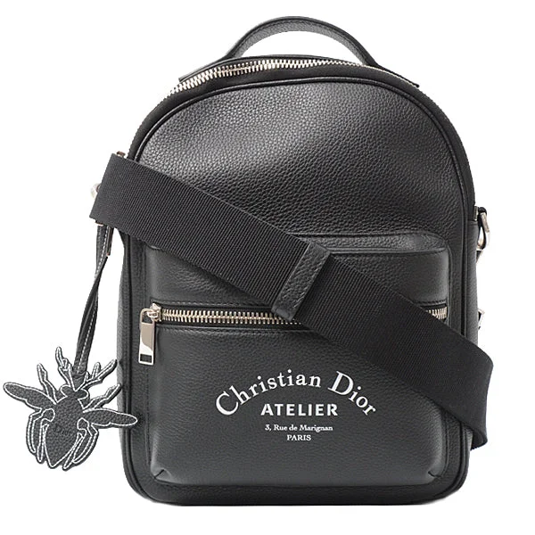 Christian Dior bags with detailed stitching -Christian Dior Men's Atelier 2WAY Shoulder Bag Black