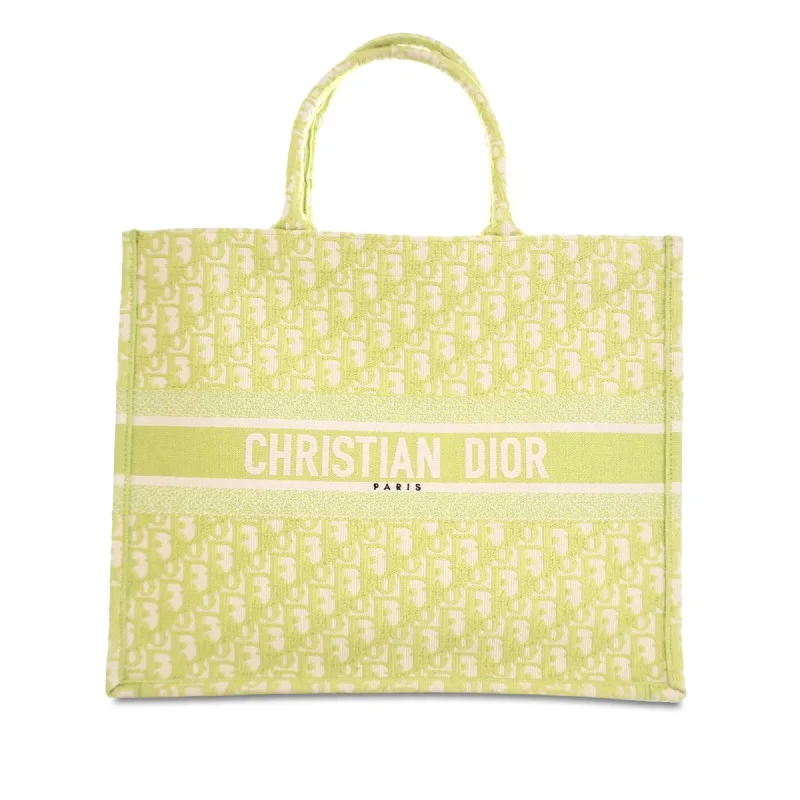 Christian Dior handbags with creative designs -Green Dior Large Oblique Book Tote