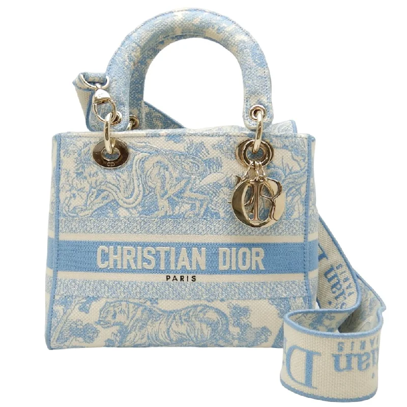 Christian Dior handbags with embossed designs -Dior Canvas Lady D-Lite Medium Bag M0565ORGO