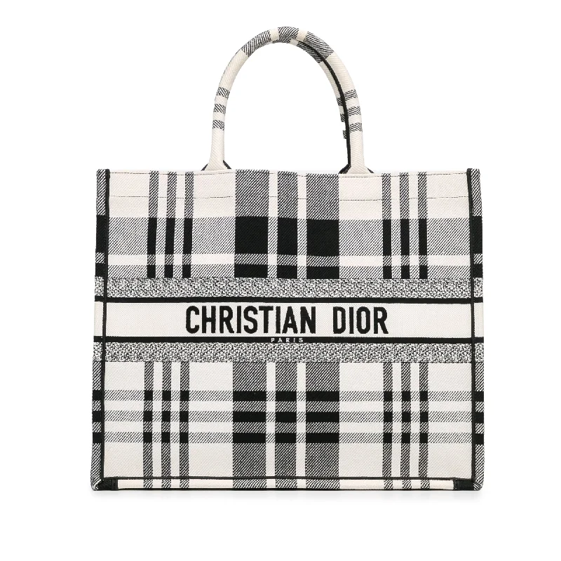 Christian Dior luxury bags for every occasion -White Dior Large Check'n'Dior Book Tote