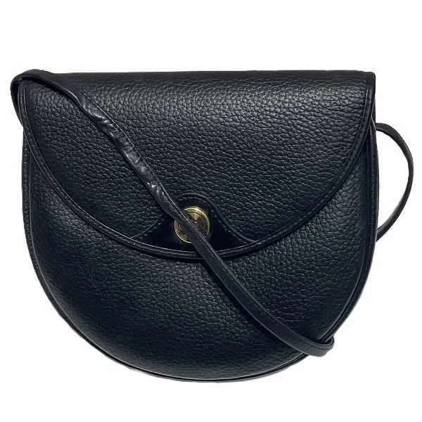 Christian Dior handbags with artistic touches -Dior Black Leather Shoulder Bag Clutch