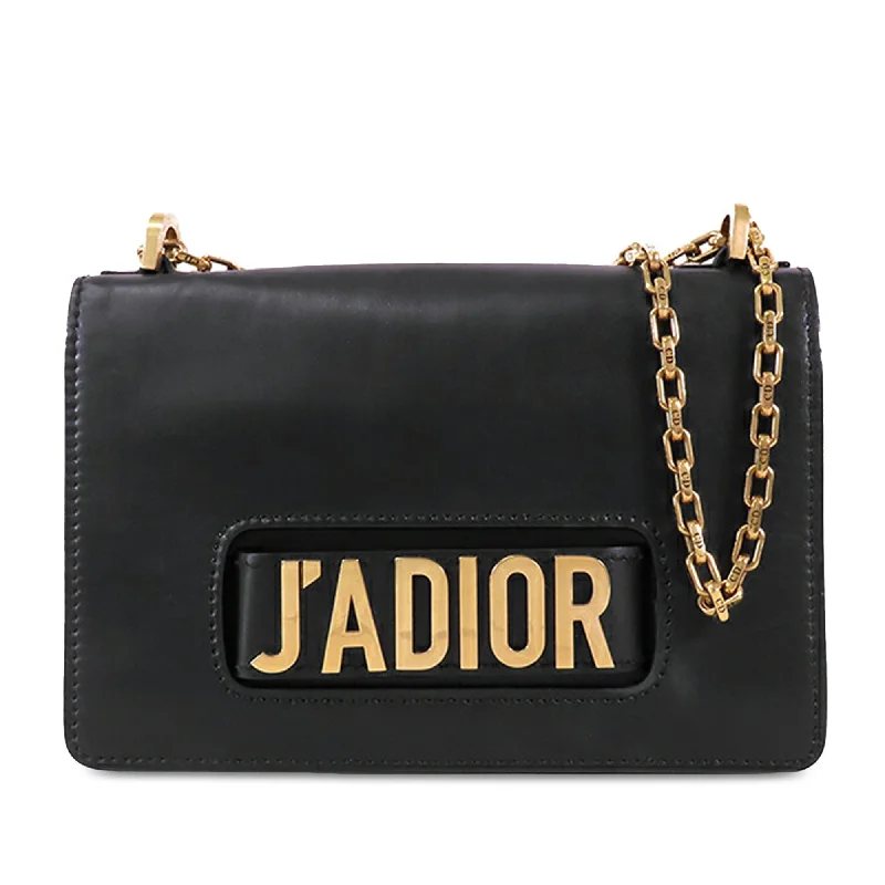 Christian Dior handbags with modern designs -Black Dior Leather JAdior Chain Flap Shoulder Bag