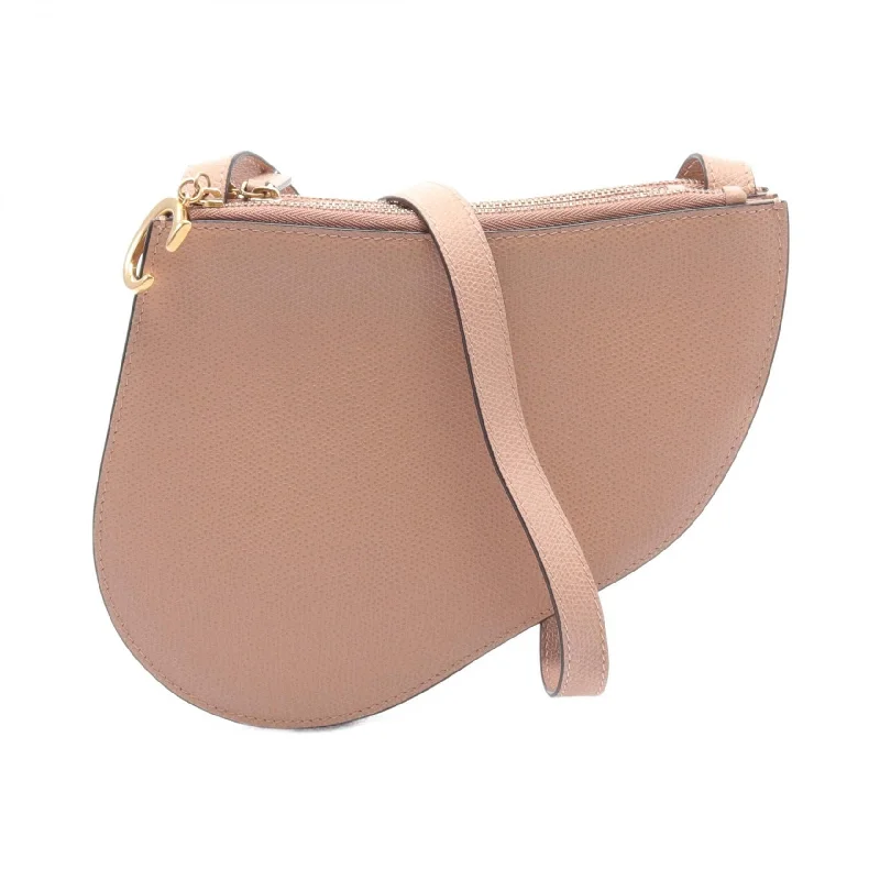 Christian Dior bags with trendy styles -Dior Saddle Leather Shoulder Bag Pink