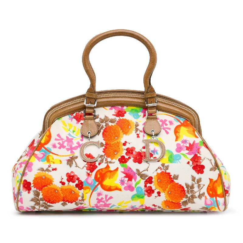 Christian Dior bags with refined finishes -Multicolor Dior Floral Canvas Detective Bag