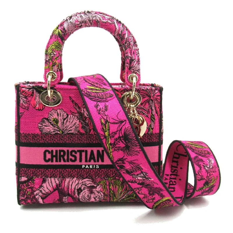 Christian Dior handbags with artistic touches -Dior Lady D-Lite Medium Tote Bag Canvas