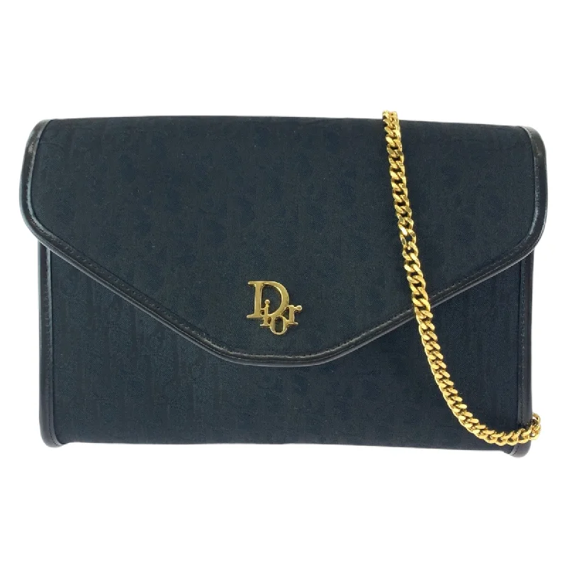 Christian Dior luxury bags with structured designs -Dior Vintage Trotter Canvas Chain Shoulder Bag