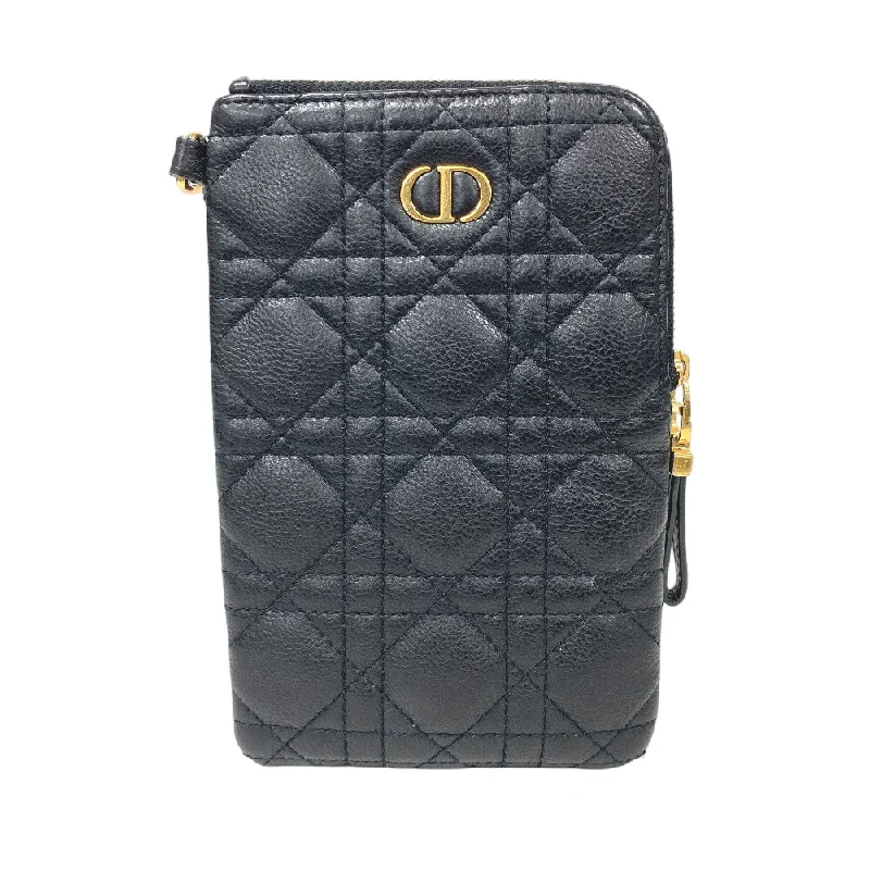 Christian Dior handbags with artistic patterns -Christian Dior Shoulder Bag leather black Canage