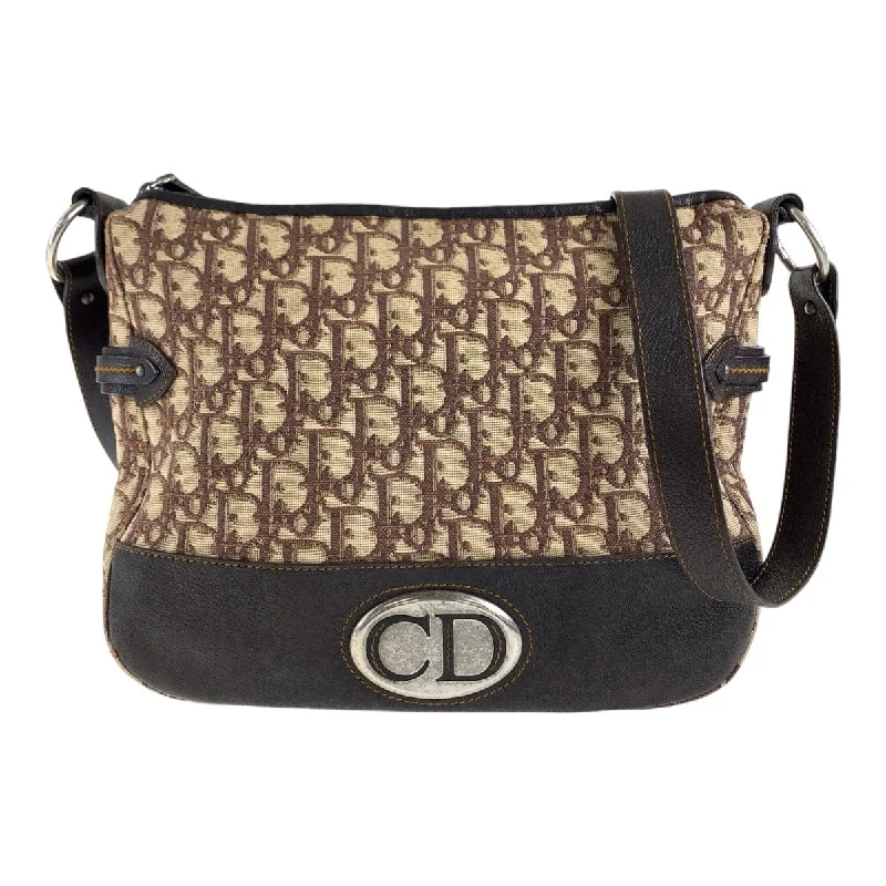 Christian Dior handbags with luxurious embroidery -Dior Trotter Canvas Leather Messenger Bag