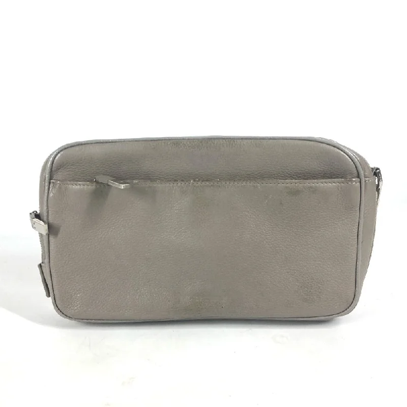 Christian Dior luxury bags for timeless elegance -Dior business bag leather gray Pouch logo