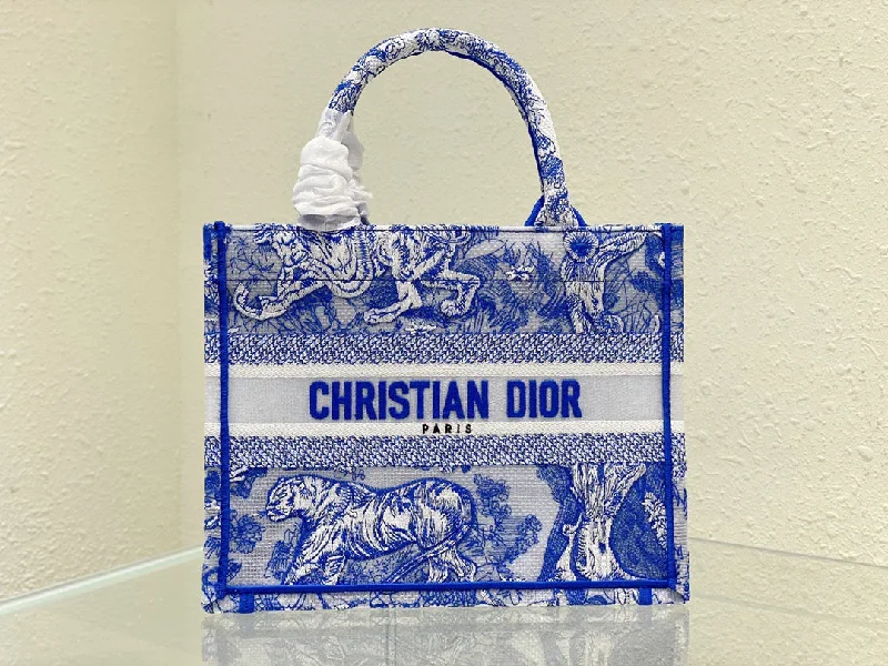 Christian Dior bags for fashion-conscious women -Christian Dior Small Book Tote Blue