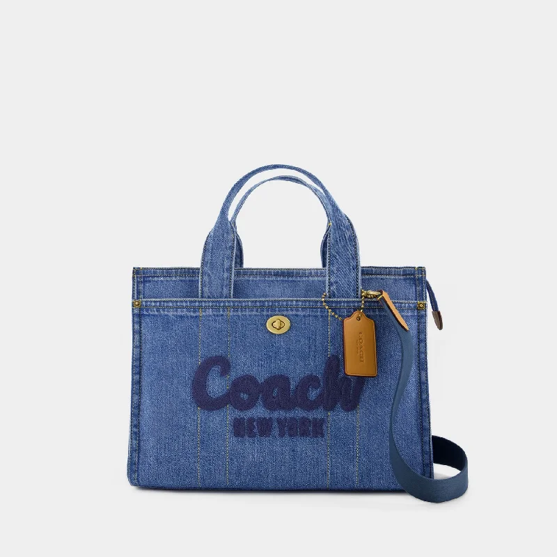 Coach leather bags with zip closure -Cargo Tote Shopper Bag - Coach - Canvas - Blue