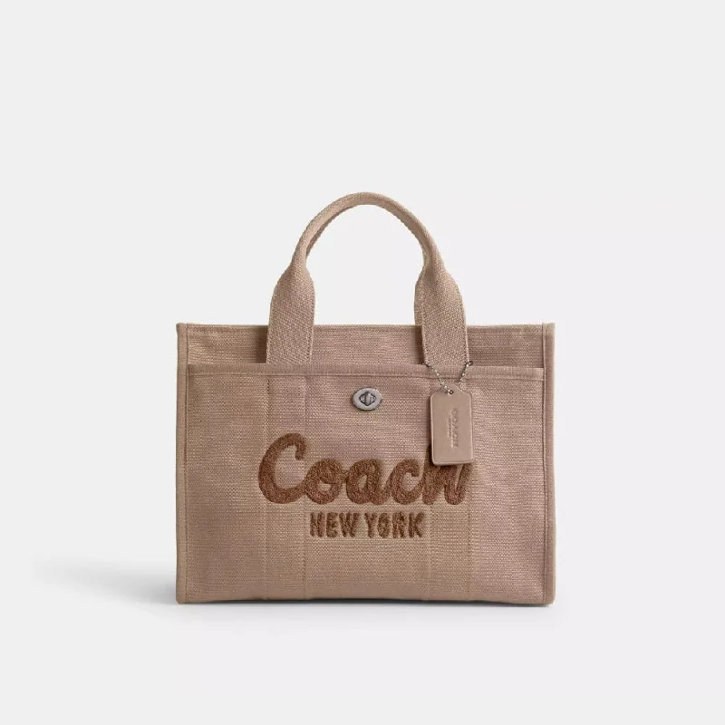 Buy Coach leather handbags online -Coach Cargo Tote in Lh/Dark Natural