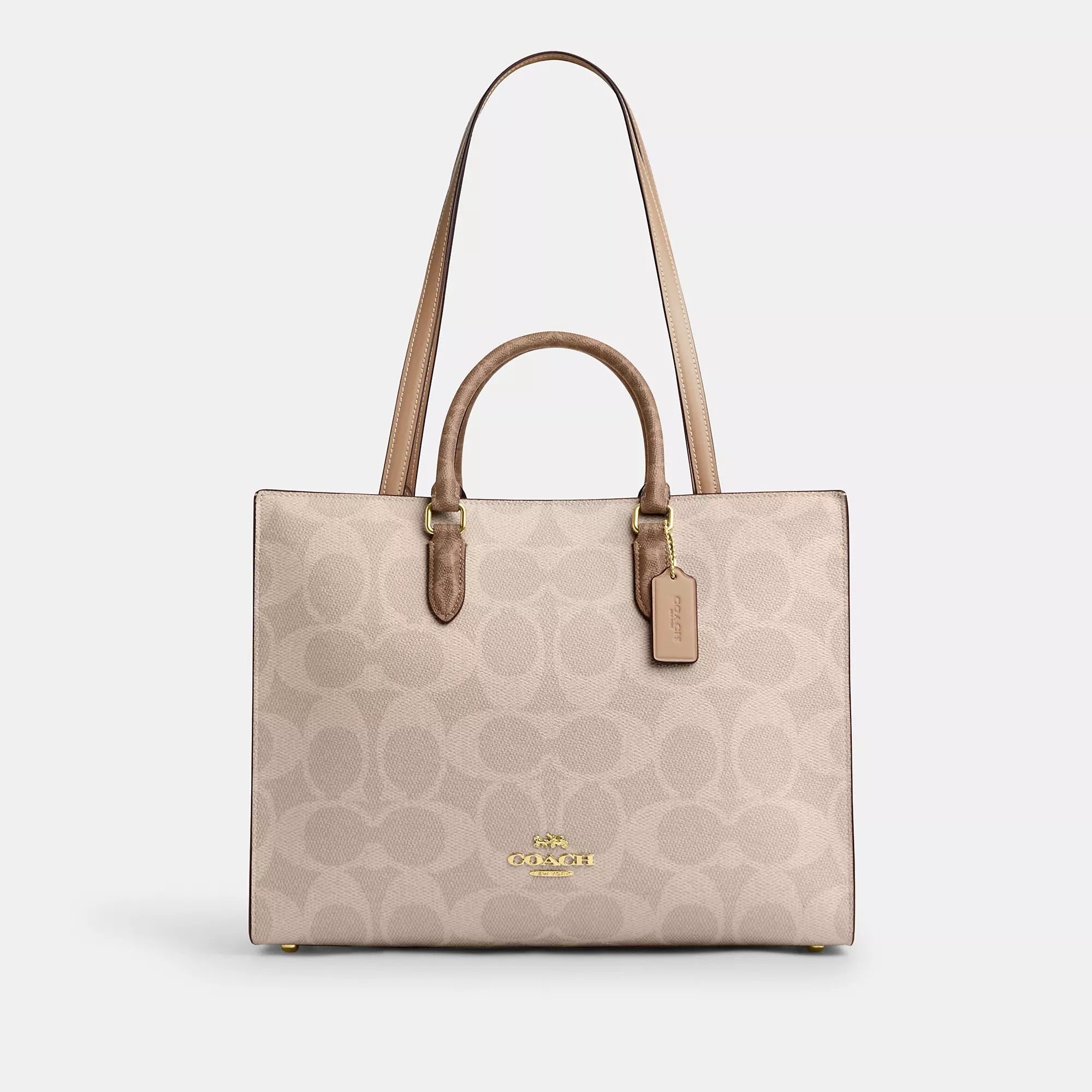 Coach exclusive leather handbags -Coach Outlet Maggie Tote Bag In Blocked Signature Canvas