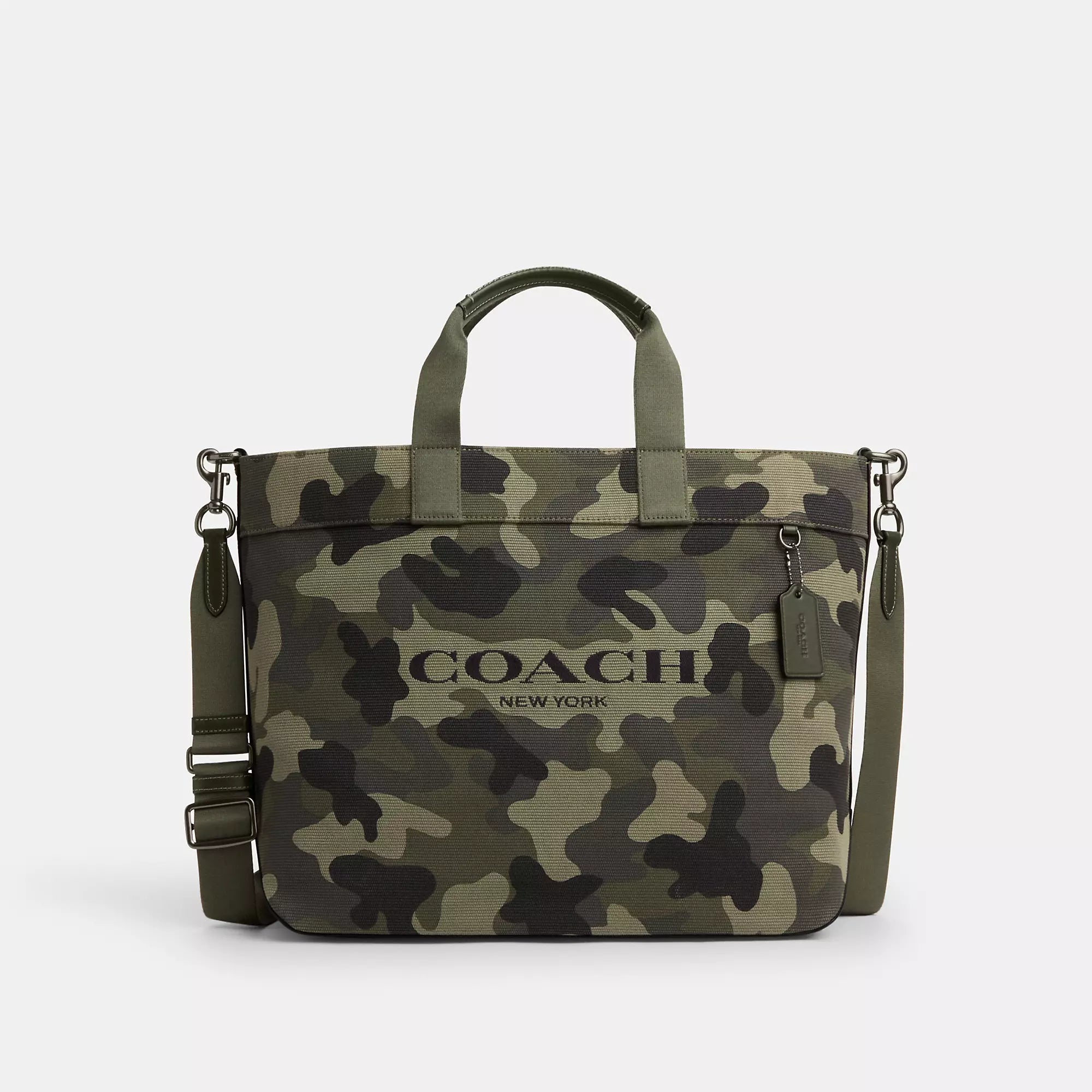 Coach leather satchel bags for women -Coach Outlet Tote Bag 38 With Camo Print