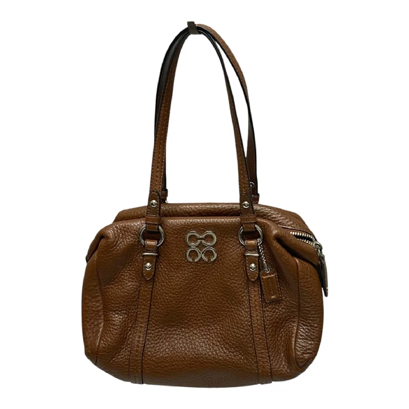 Coach handbags with polished hardware -Handbag Designer By Coach In Brown, Size:Small