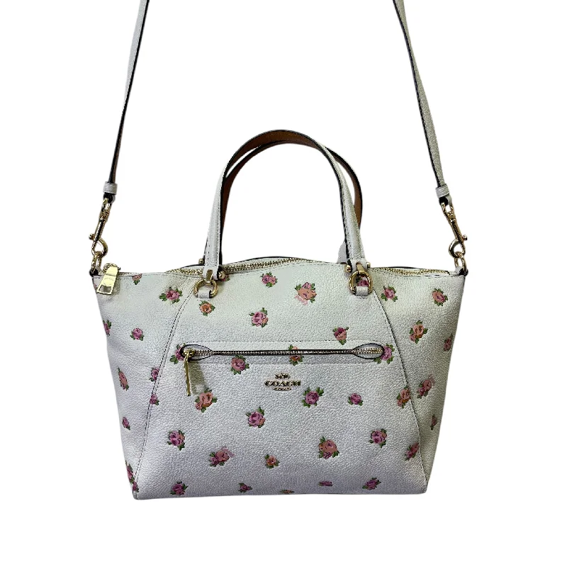 Coach handbags with bold color choices -Handbag Designer By Coach In Cream & Pink, Size:Medium