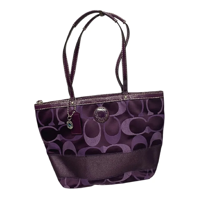 Coach bags with luxury details -Handbag Designer By Coach In Purple, Size:Medium