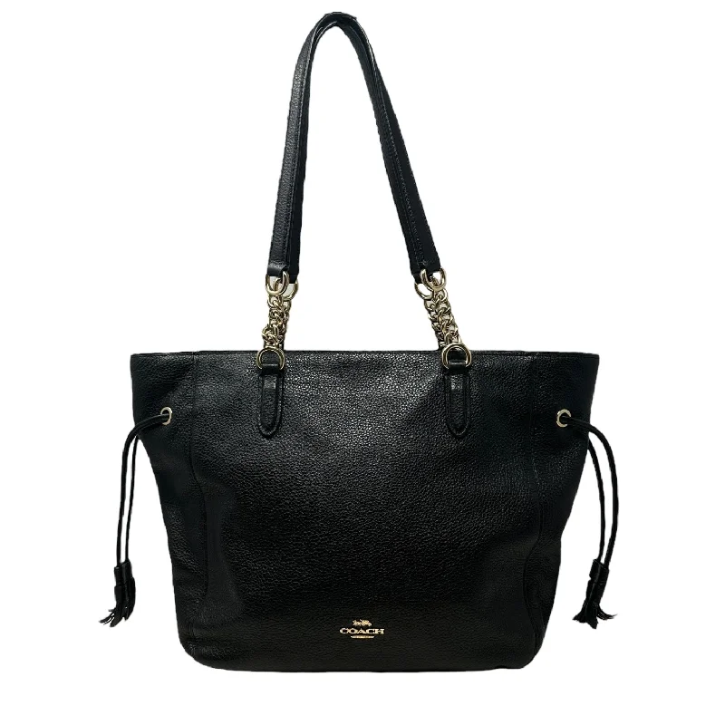 Coach handbags with playful details -Leather Elle Chain Tote Designer By Coach  Size: Large