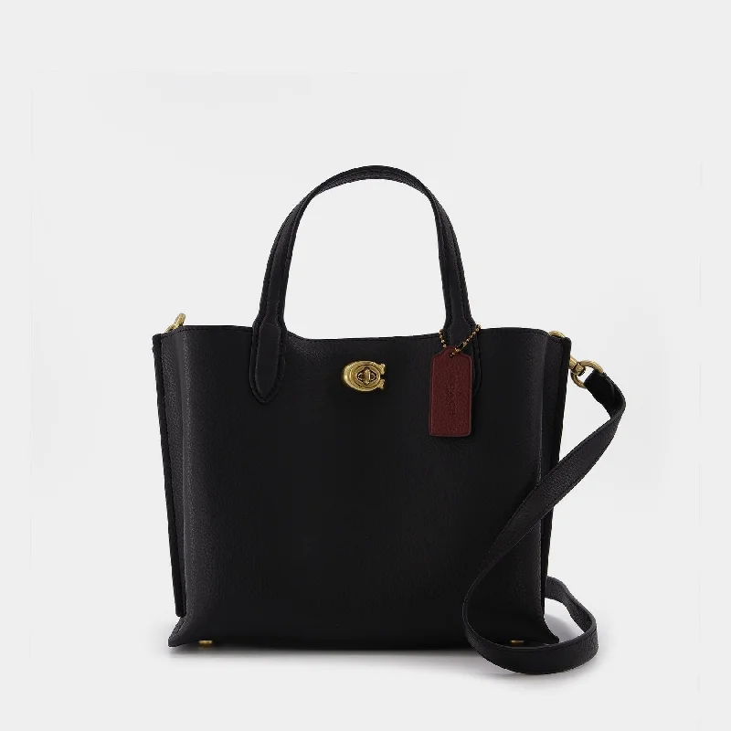 Coach bags for exclusive fashion styling -Willow 24 Tote Bag - Coach - Black - Leather