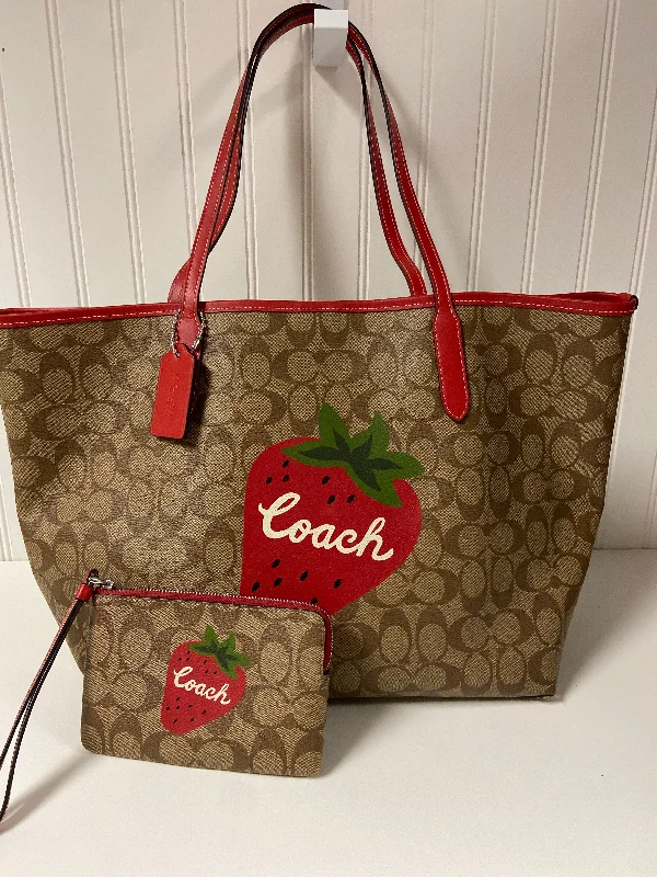 Coach luxury handbags with exclusive designs -Tote Designer By Coach, Size: Large