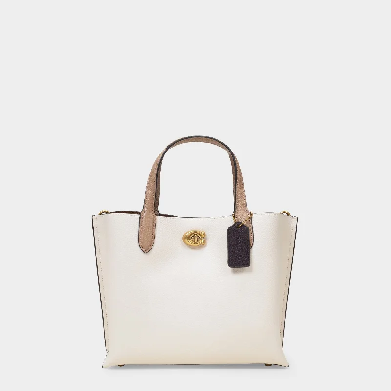 Buy Coach leather handbags online -Willow Tote 24 Tote Bag - Coach - Chalk Multi - Leather