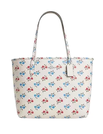 Coach bags with animal print designs -Coach City Tote Bag With Floral Print