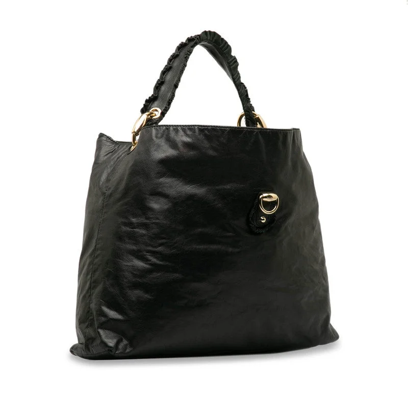 GUCCI bags with high-end craftsmanship -Gucci Abbey One-Shoulder Bag 189839 Black Leather Lady Gucci