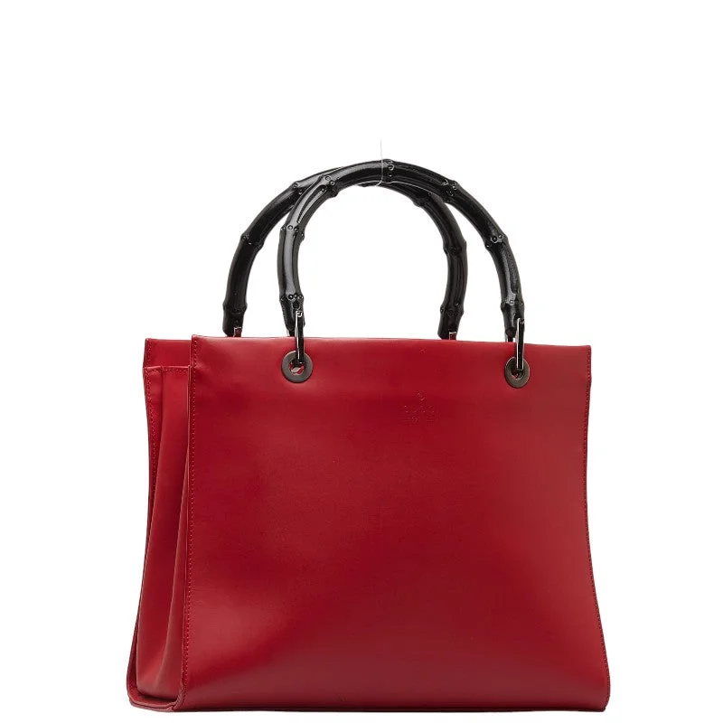 GUCCI bags with high-end craftsmanship -Gucci Bamboo Handbag 002 1016 2123 Red Leather  Gucci