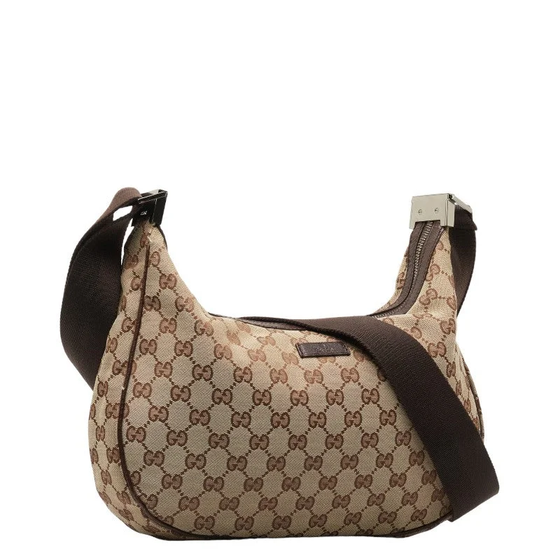 GUCCI bags with oversized designs -Gucci GG canvas 122790 Brown canvas leather ladies Gucci Gucci