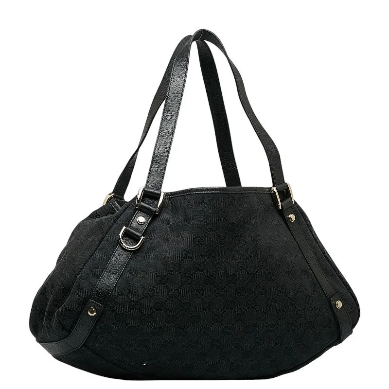 GUCCI bags with iconic web stripes -Gucci Abbey Handbag 130736 Black Leather  Gucci