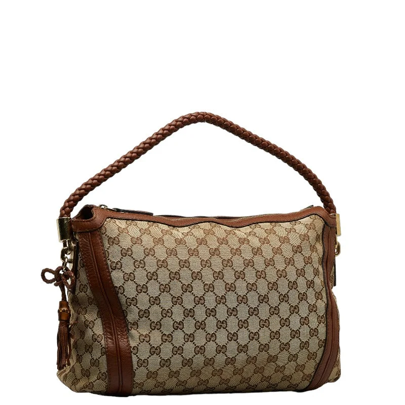 GUCCI clutch bags for evening wear -Gucci GG Canvas Bella Vampire Bonaventure One-Shoulder Bag 269949 Beige Brown Canvas Leather  Gucci