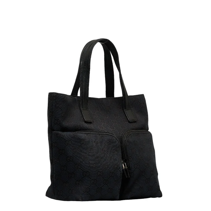 GUCCI handbags with exotic textures -Gucci GG canvas handbag 002 1080 Black canvas leather ladies Gucci