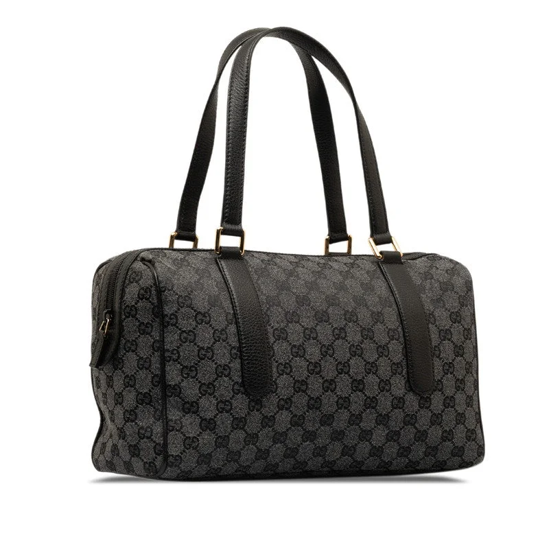 GUCCI bags for professional women -Gucci GG canvas handbag 257288 Black canvas leather ladies Gucci