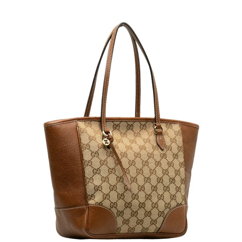 GUCCI bags with minimalistic elegance -GUCCI Tote Shoulder Bag in Monogram Canvas Brown 353119