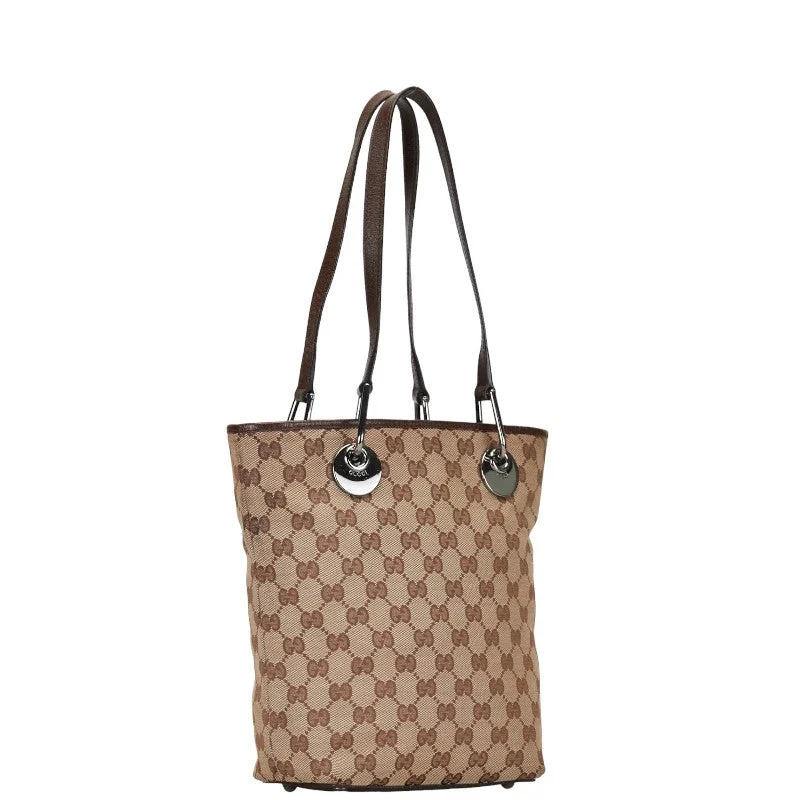 GUCCI handbags for special occasions -Gucci GG canvas handbag Tote bag 120840 Beige Brown canvas leather ladies Gucci