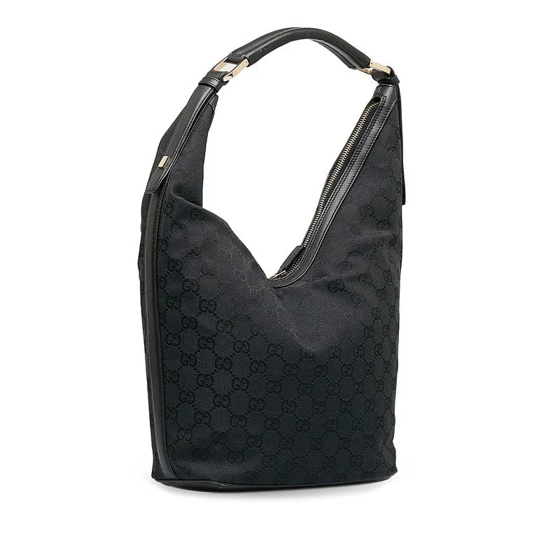 GUCCI handbags with creative patterns -Gucci GG canvas one-shoulder bag 001 4288 black canvas leather ladies GUCCI