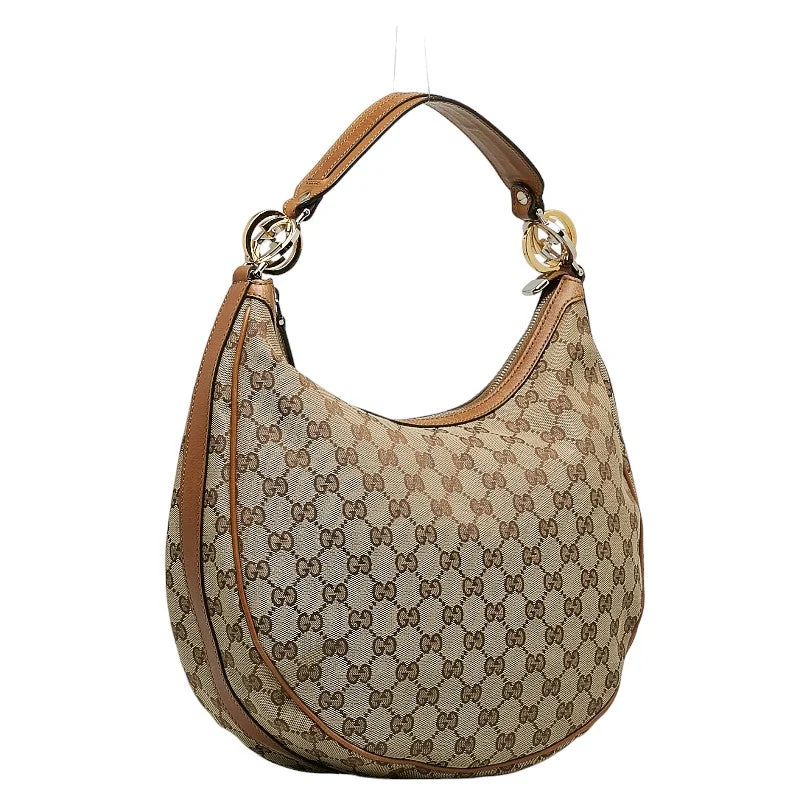 GUCCI bags with detailed craftsmanship -Gucci GG canvas one shoulder bag 232962 beige brown canvas leather ladies Gucci Gucci