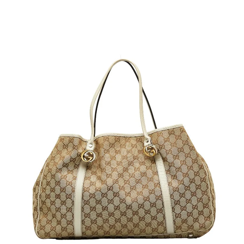 GUCCI luxury bags with fine detailing -Gucci GG Canvas Tote Bag 232956 Beige Ladies